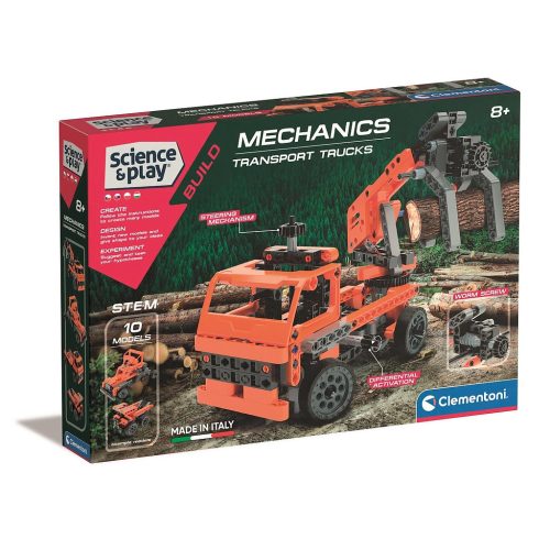 Vehicul Mechanics Set de construcție 10 în 1 Camion Clementoni