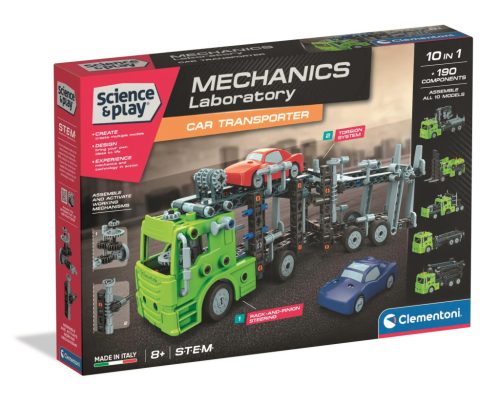 Vehicul Mechanics Transportator Auto 10 în 1 Set de Construcție Clementoni