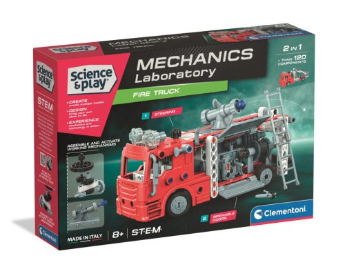 Vehicul Mechanics Camion de pompieri 2-în-1 Jucărie de construcție Clementoni