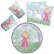 Princess Party Princess, Princess Party set de 36 farfurii de 23 cm Set de 36 farfurii de 23 cm