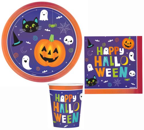 Halloween Friends Party set de 36 farfurii de 23 cm