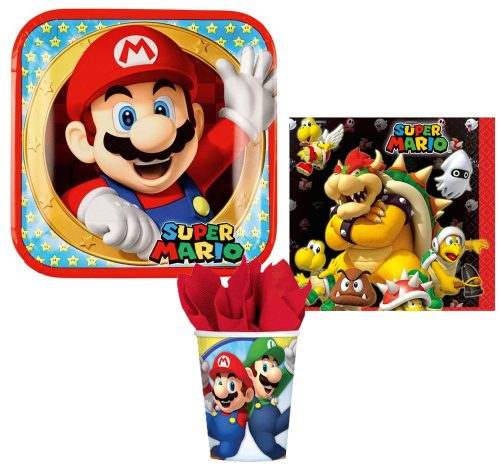 Super Mario Mushroom World Party set de 36 farfurii 23 cm