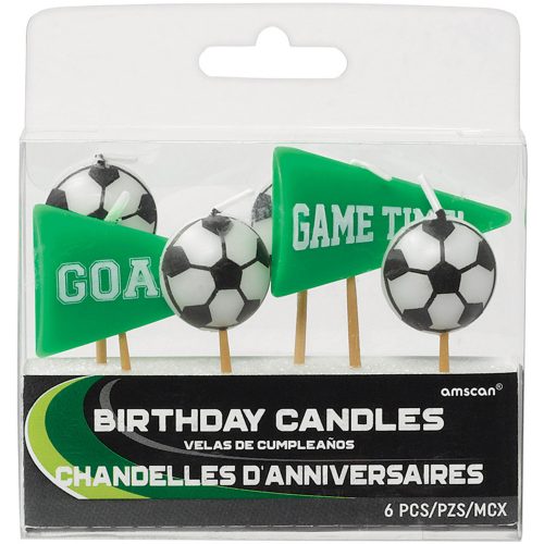 Football Goal, Fotbal mini lumânare de tort, set de lumânări de 6 bucăți