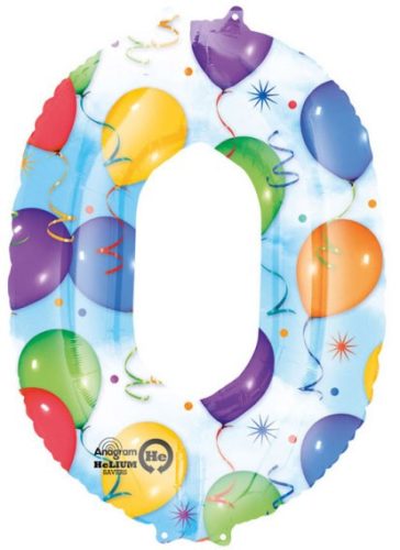 Gigant Balon folie cifra 0 88*63 cm