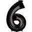 Numere Balon folie număr gigant negru 6, 86*55 cm