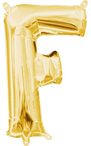 Gold, mini litera F auriu balon folie 33 cm