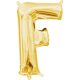 Gold, mini litera F auriu balon folie 33 cm