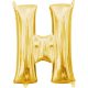 Litere Gold, Aur mini balon foaie H literă 33 cm