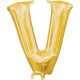 gold, auriu mini litere V balon folie 33 cm