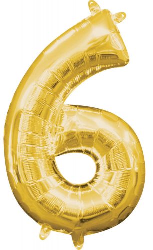 Gold, Mini număr auriu balon folie 6-inch 40 cm
