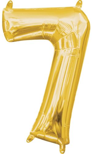 Gold, Mini număr auriu balon folie 7-in 40 cm