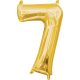 Gold, Mini număr auriu balon folie 7-in 40 cm