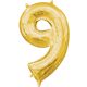 Gold, Mini număr auriu balon folie 9-in 40 cm