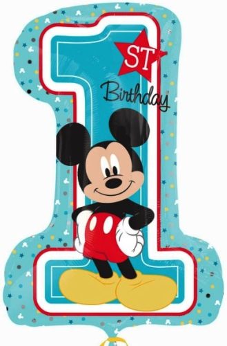 Disney Mickey Első születésnap fólia lufi 71 cm