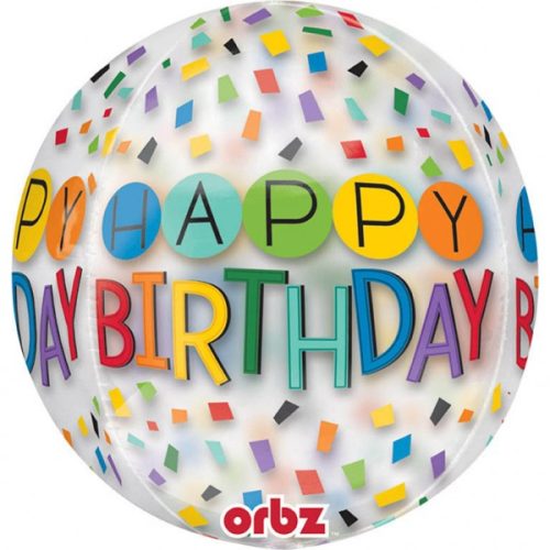 Happy Birthday Sfera balon folie 40 cm