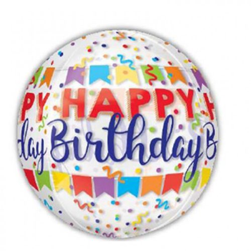 Happy Birthday sfera balon folie 40 cm