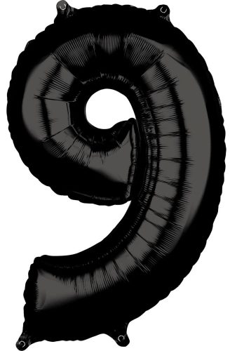 Nr. balon folie 9-inch, Black 66*43 cm