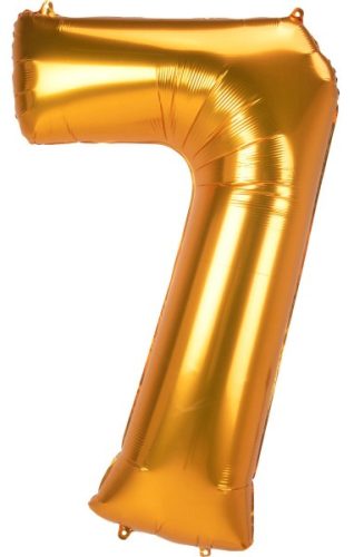 gold, Aur Balon folie cifra 7 134 cm