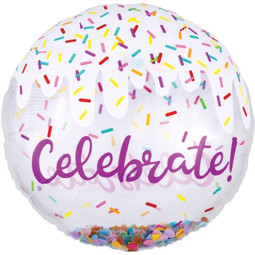 Sărbătorește Celebrate, balon folie cu confetti 71 cm