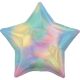 Hologramă Star Pastel Rainbow balon folie 48 cm