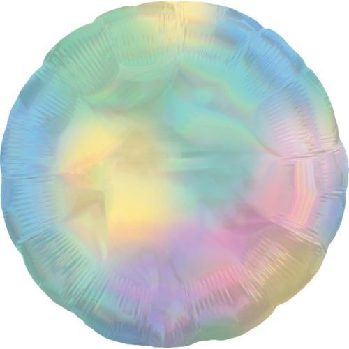 Holographic Pastel Rainbow , Curcubeu cerc balon folie 45 cm (WP)