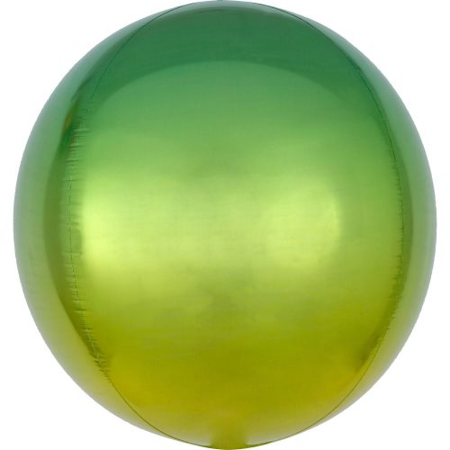Ombré Yellow and Green Sfera balon folie 40 cm