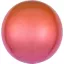 Colorat Balon din folie Ombré Roșu și Portocaliu 40 cm