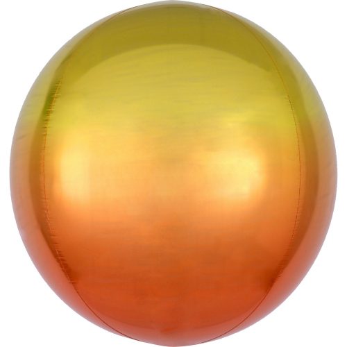 Ombré Yellow and Orange Sfera balon folie 40 cm