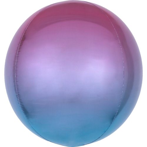 Ombré Purple and Blue Sfera balon folie 40 cm