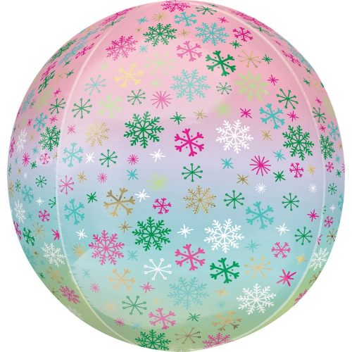 Ombre Snowflakes, Snowflake balon folie 40 cm