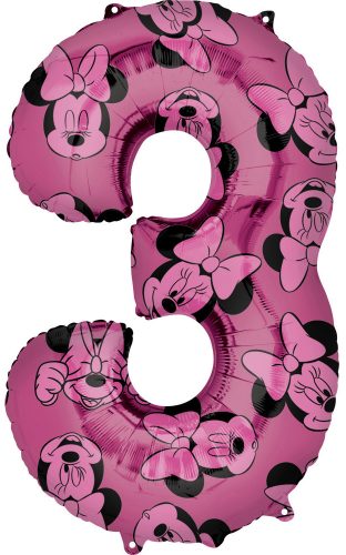 Disney Minnie balon folie numărul 3 66 cm Disney Minnie balon folie numărul 3 66 cm