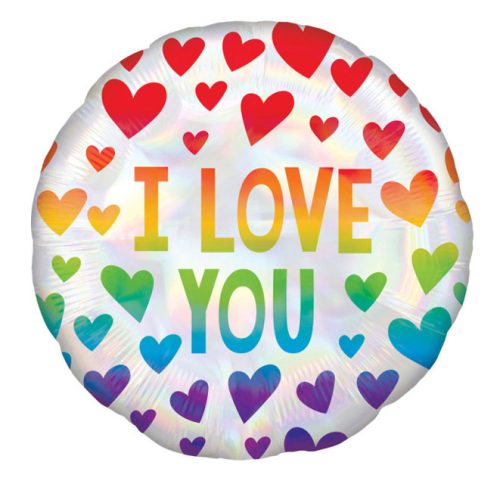 I love you Rainbow, I love you balon folie 43 cm