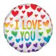 I love you Rainbow, I love you balon folie 43 cm
