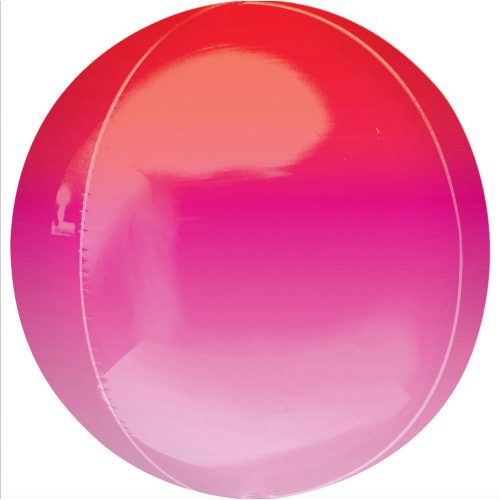Ombré Pink and Red Sferă balon folie 40 cm
