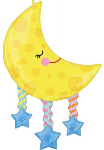 Curcubeu Moon and Stars balon din folie 96 cm