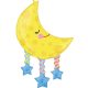 Curcubeu Moon and Stars balon din folie 96 cm
