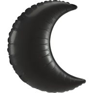   Colorat Onyx Crescent balon din folie în formă de lună 66 cm