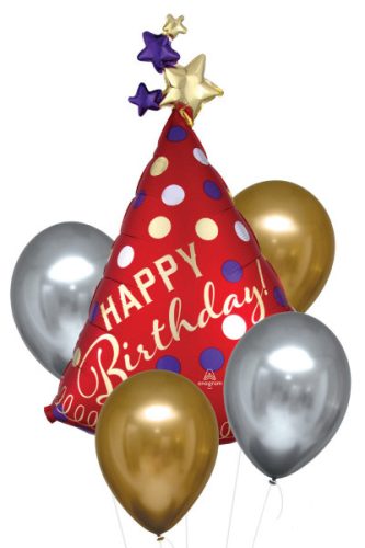 Satin Luxe Happy Birthday balon folie set de 5 bucăți