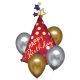 Satin Luxe Happy Birthday balon folie set de 5 bucăți