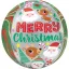 Crăciun Balon Merry Christmas din folie 40 cm
