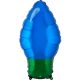 Bec albastru de Crăciun balon folie 55 cm
