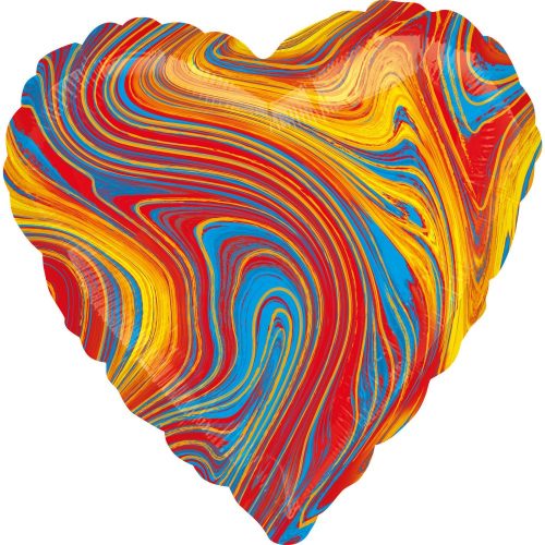 Colorat Inimă balon folie 43 cm