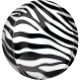 Zebră model Sfera balon folie 40 cm