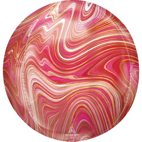 Colorful, Red & Pink sfera balon folie 40 cm