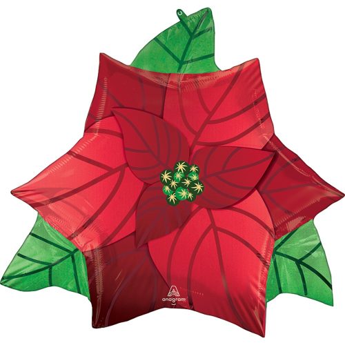 Poinsettia balon folie 66 cm