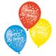 Happy Birthday Star balon, balon 6 bucăți 9 inch (22,8 cm)