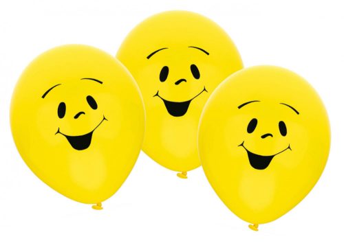 Emoji Smile Sunny balon, 6 buc 9 inch (22,8cm)