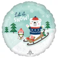 Crăciun Let it Snow i balon folie 43 cm