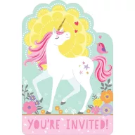Unicorn Magical invitație de petrecere 8 buc