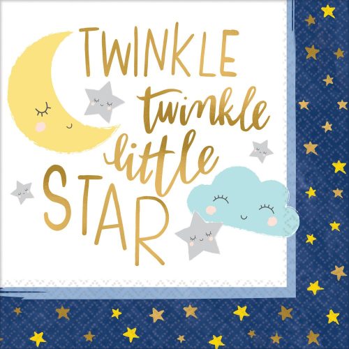 Twinkle Twinkle Little Star Moon șervețele 16 buc 33x33 cm